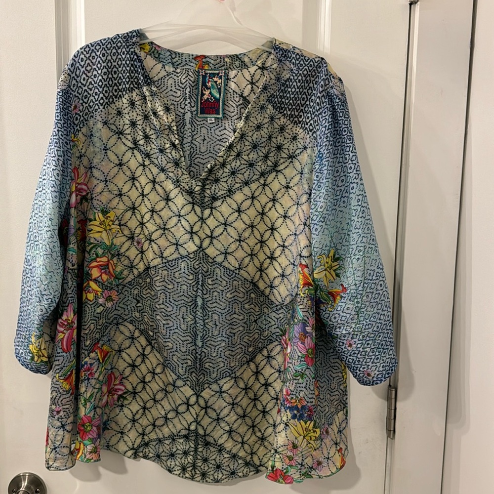 Johnny Was Silk Tunic XL